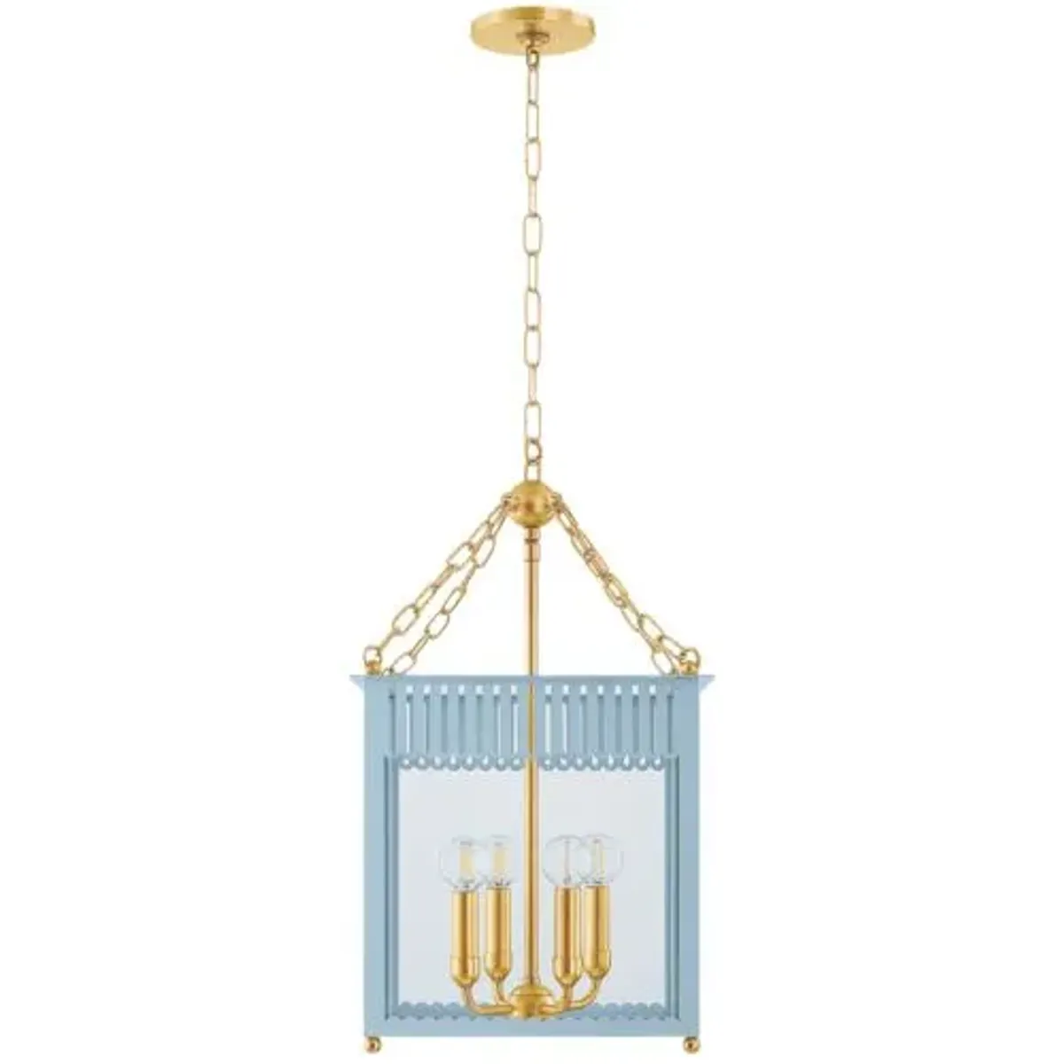 Keir 4-Light Lantern - Blue
