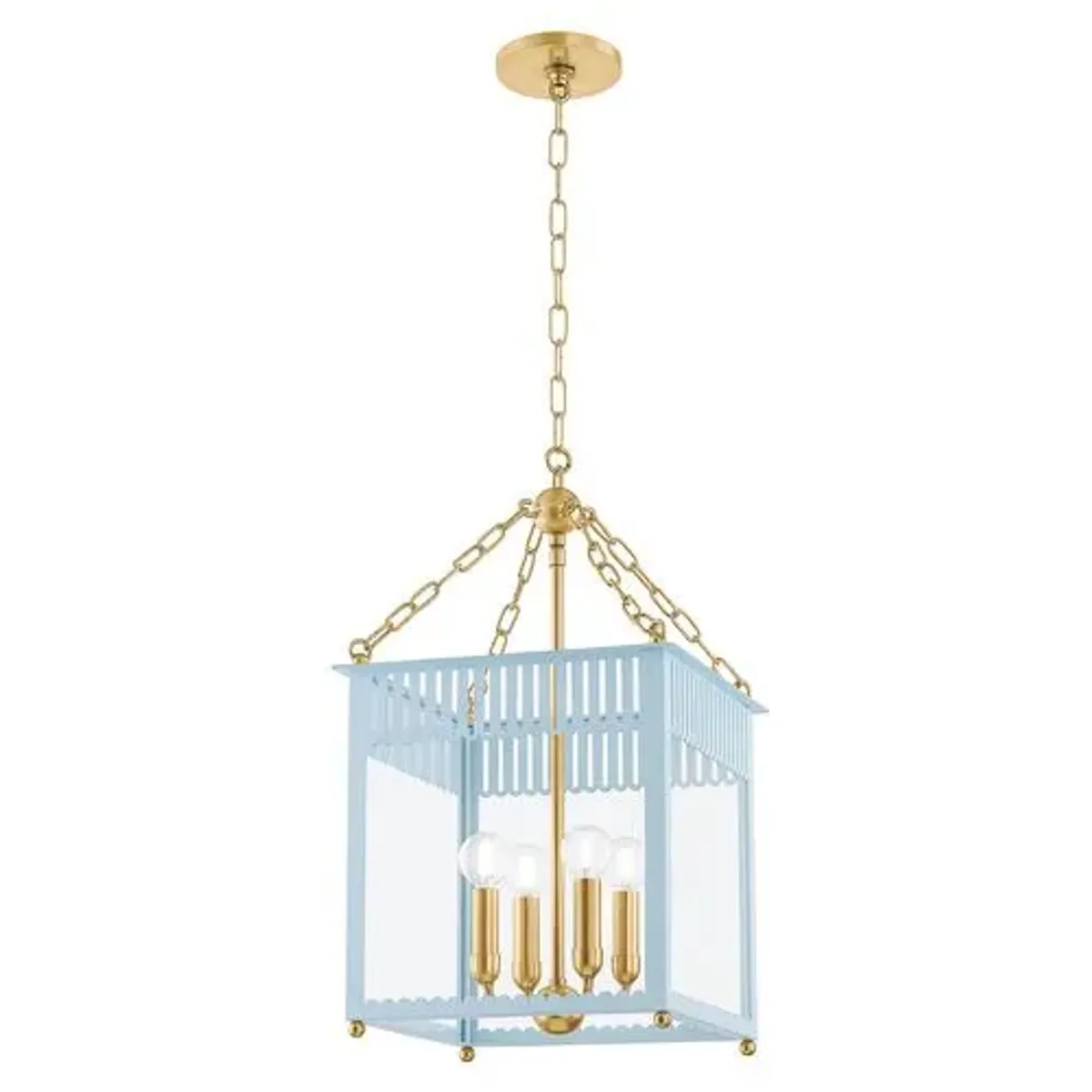 Keir 4-Light Lantern - Blue