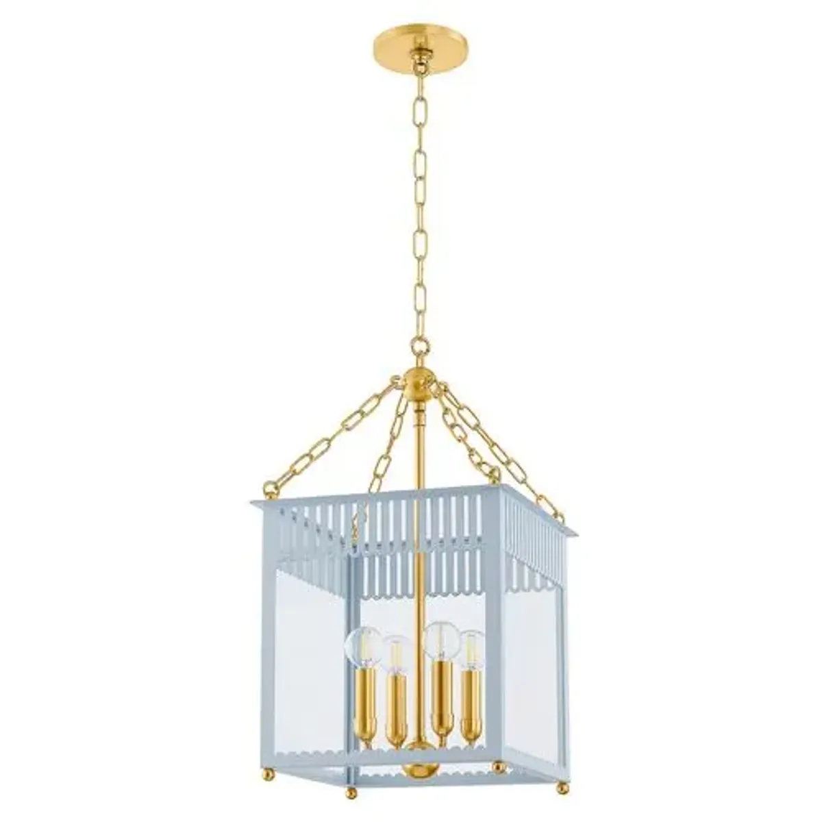 Keir 4-Light Lantern - Blue