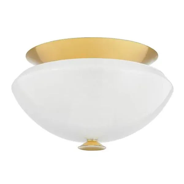 Brixton Flush Mount - Aged Brass/Soft White