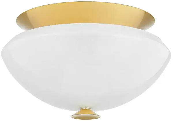 Brixton Flush Mount - Aged Brass/Soft White