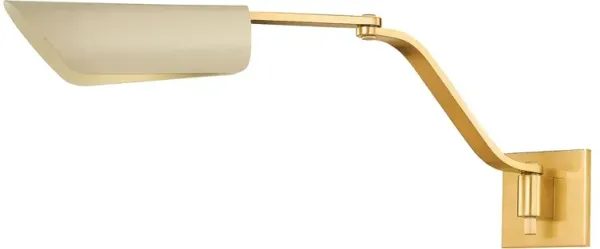 Evra Swing-Arm Wall Sconce - Aged Brass/Soft Sand - Multi