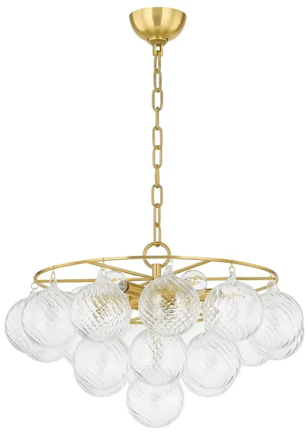 Mimi Bubble Chandelier - Clear/Aged Brass - Megan Molten for Mitzi