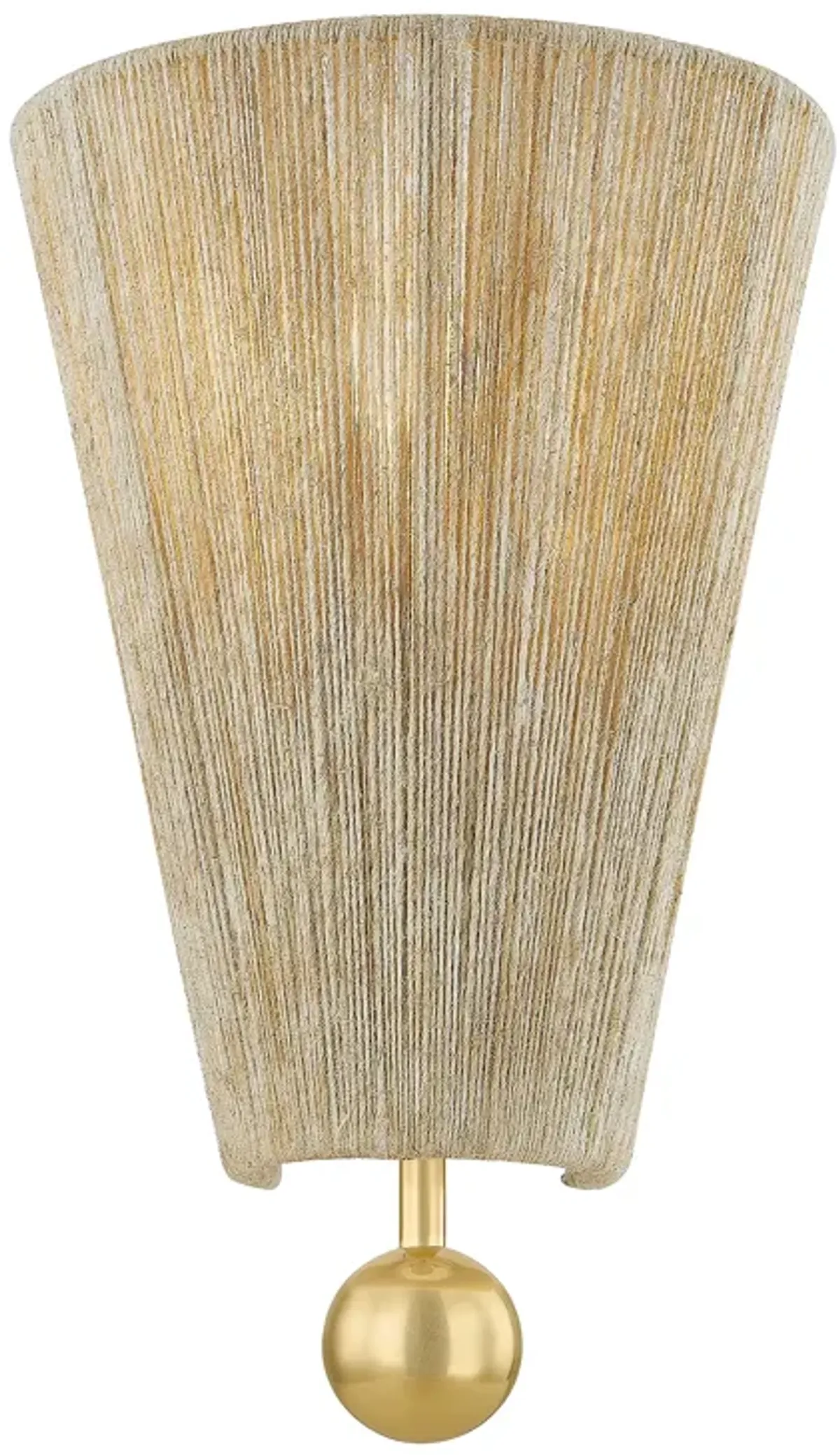 Song Jute Wall Sconce - Light Natural/Aged Brass - Dabito for Mitzi - Gold