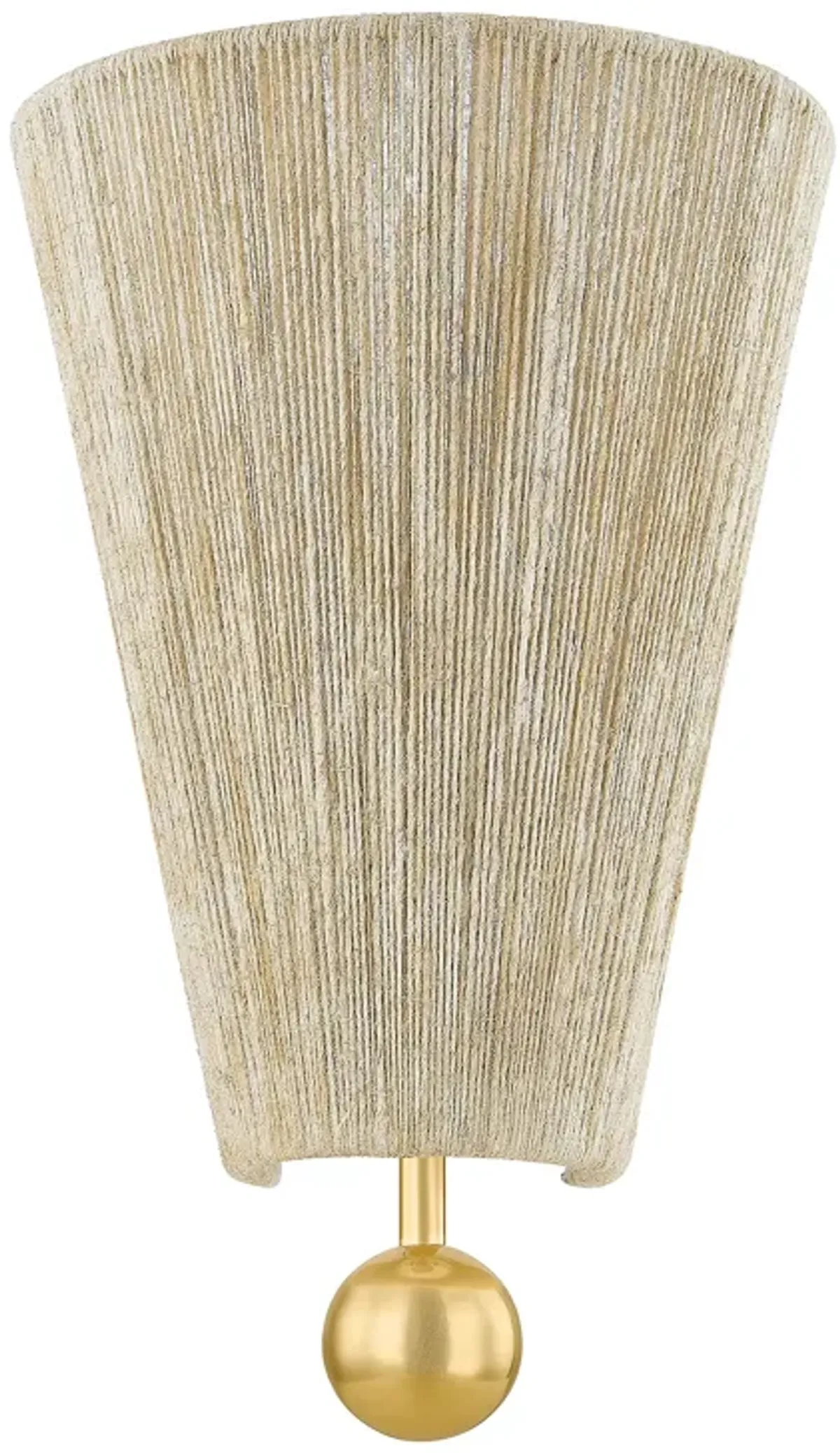 Song Jute Wall Sconce - Light Natural/Aged Brass - Dabito for Mitzi - Gold