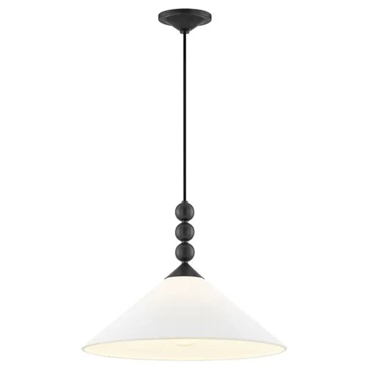 Sang Pendant - Old Bronze/White Linen - Dabito for Mitzi
