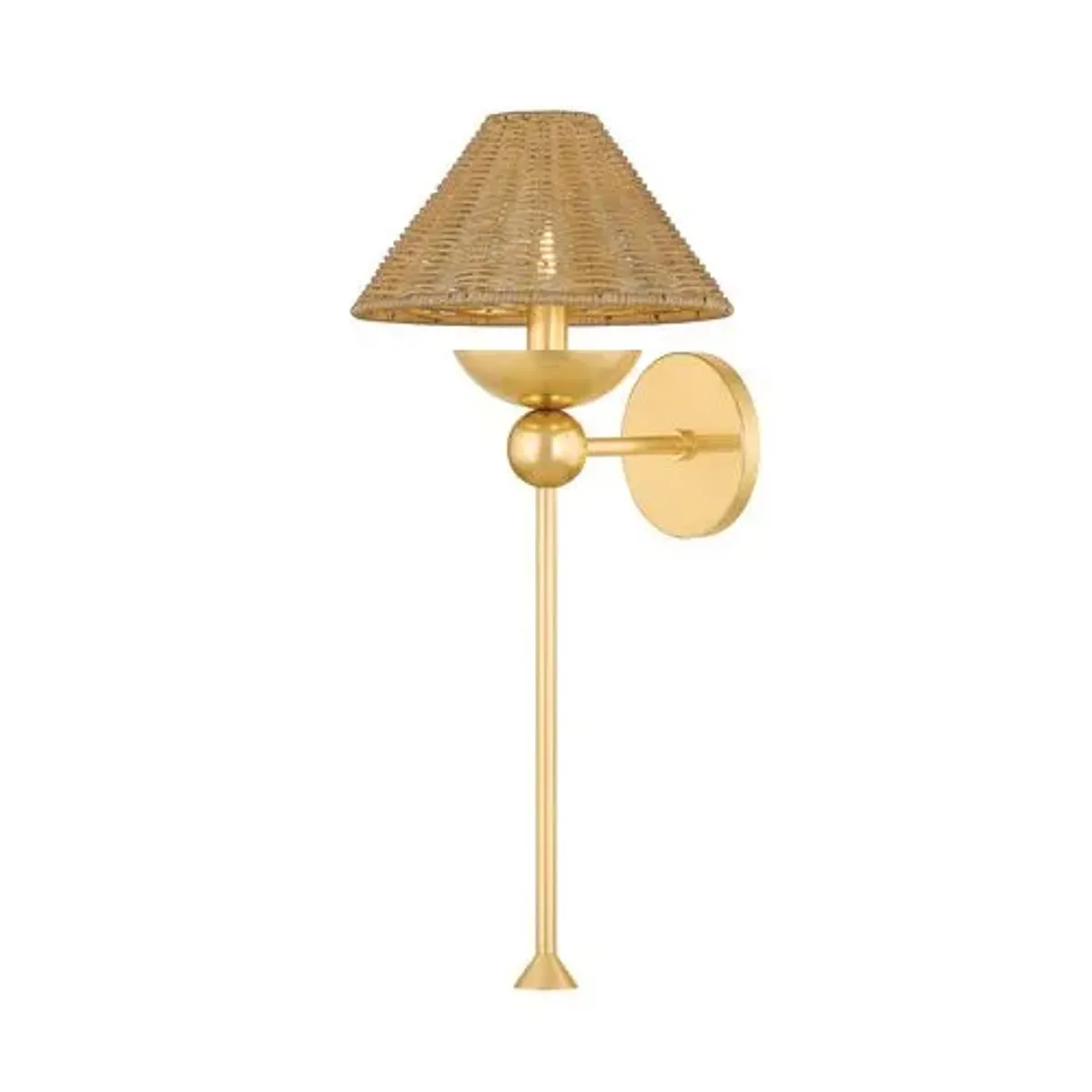 Perilla Wicker Wall Sconce - Dabito for Mitzi - Brown