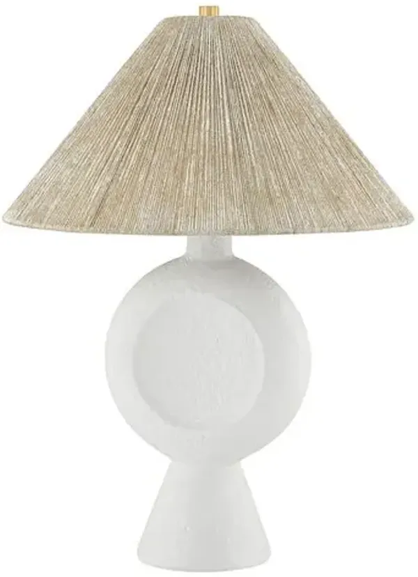 Centella Table Lamp - Natural Jute/White Cement - Dabito for Mitzi
