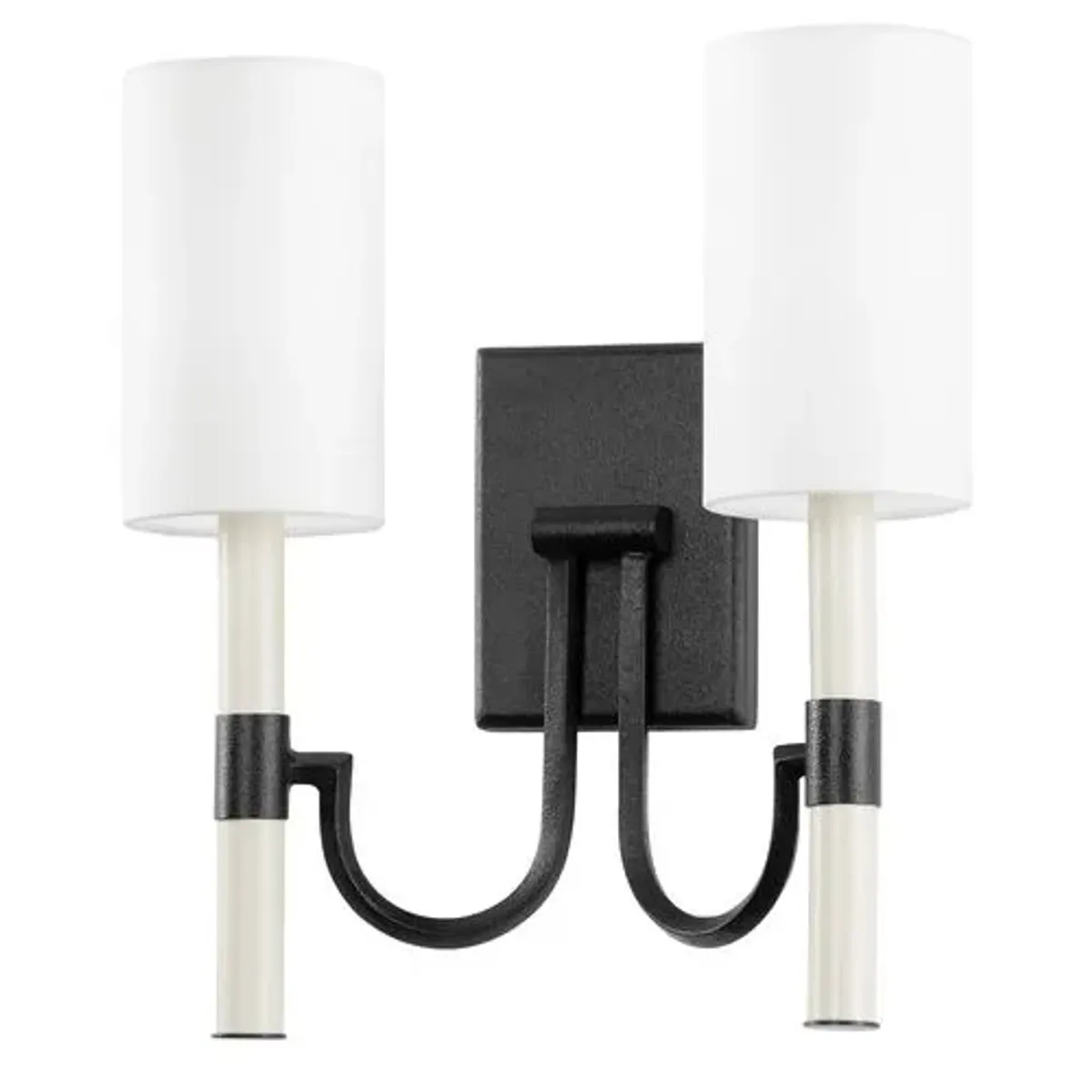 Gustine 2-Light Wall Sconce - Troy Lighting - White