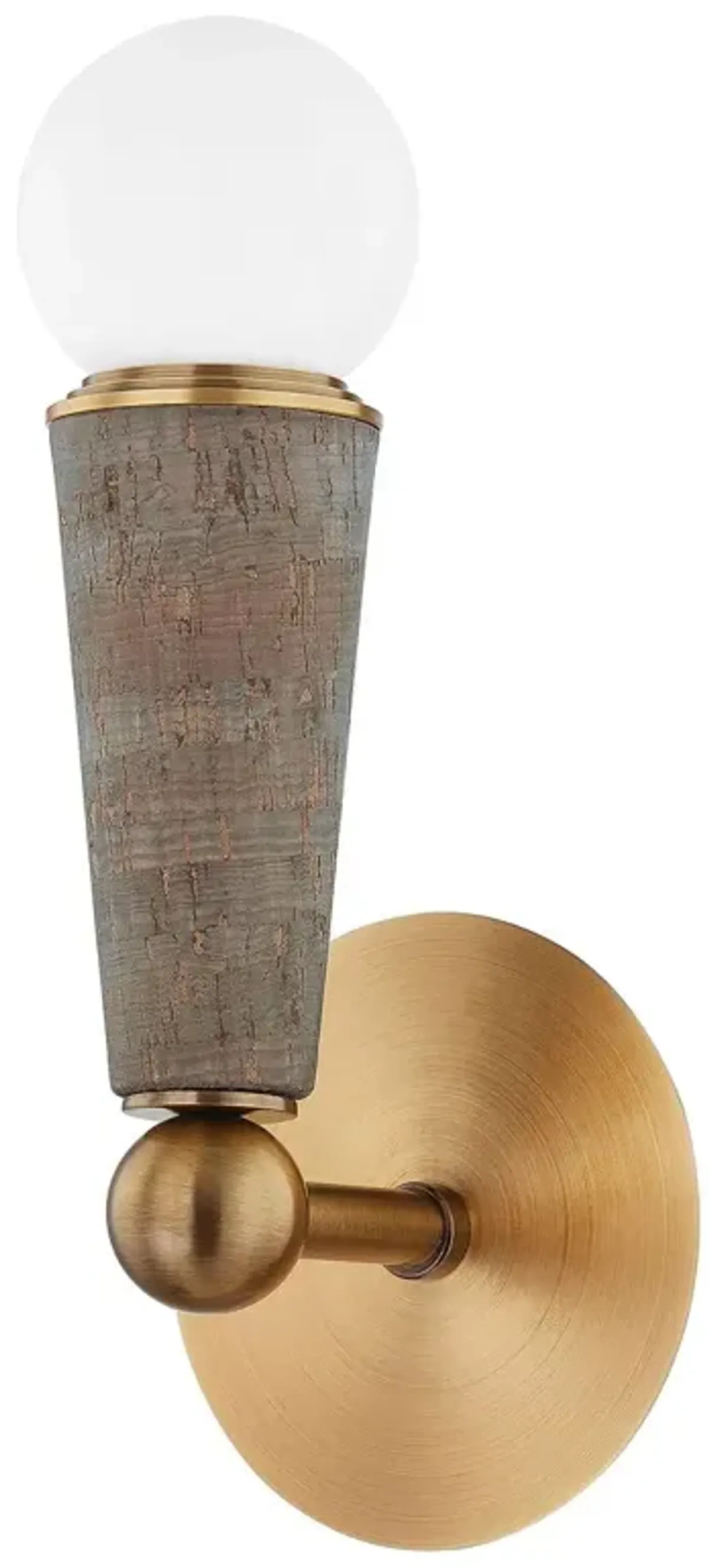 Dax Wall Sconce - Natural Cork/Patina Brass - Troy Lighting - Gold