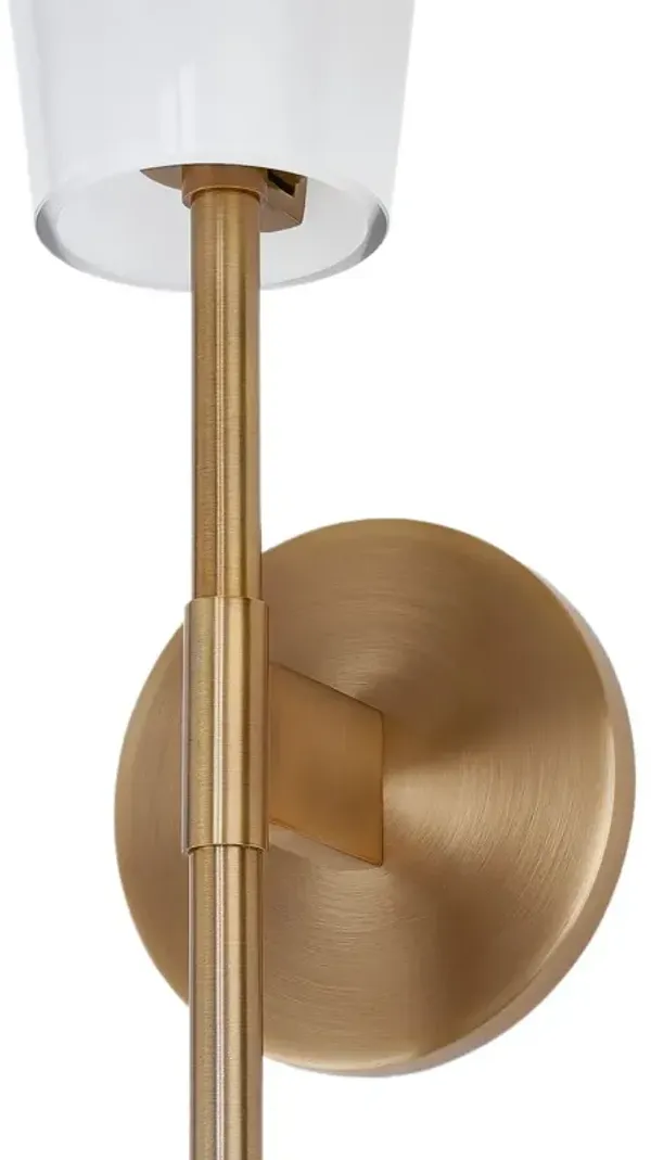 Camarillo 1-Light Sfumato Glass Shade Wall Sconce - Patina Brass - Troy Lighting - Gold