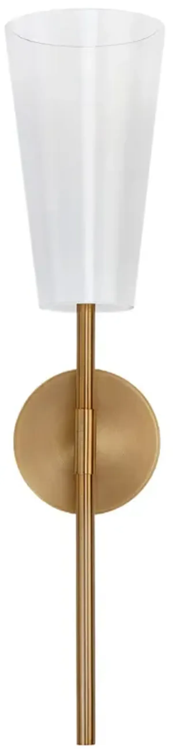 Camarillo 1-Light Sfumato Glass Shade Wall Sconce - Patina Brass - Troy Lighting - Gold