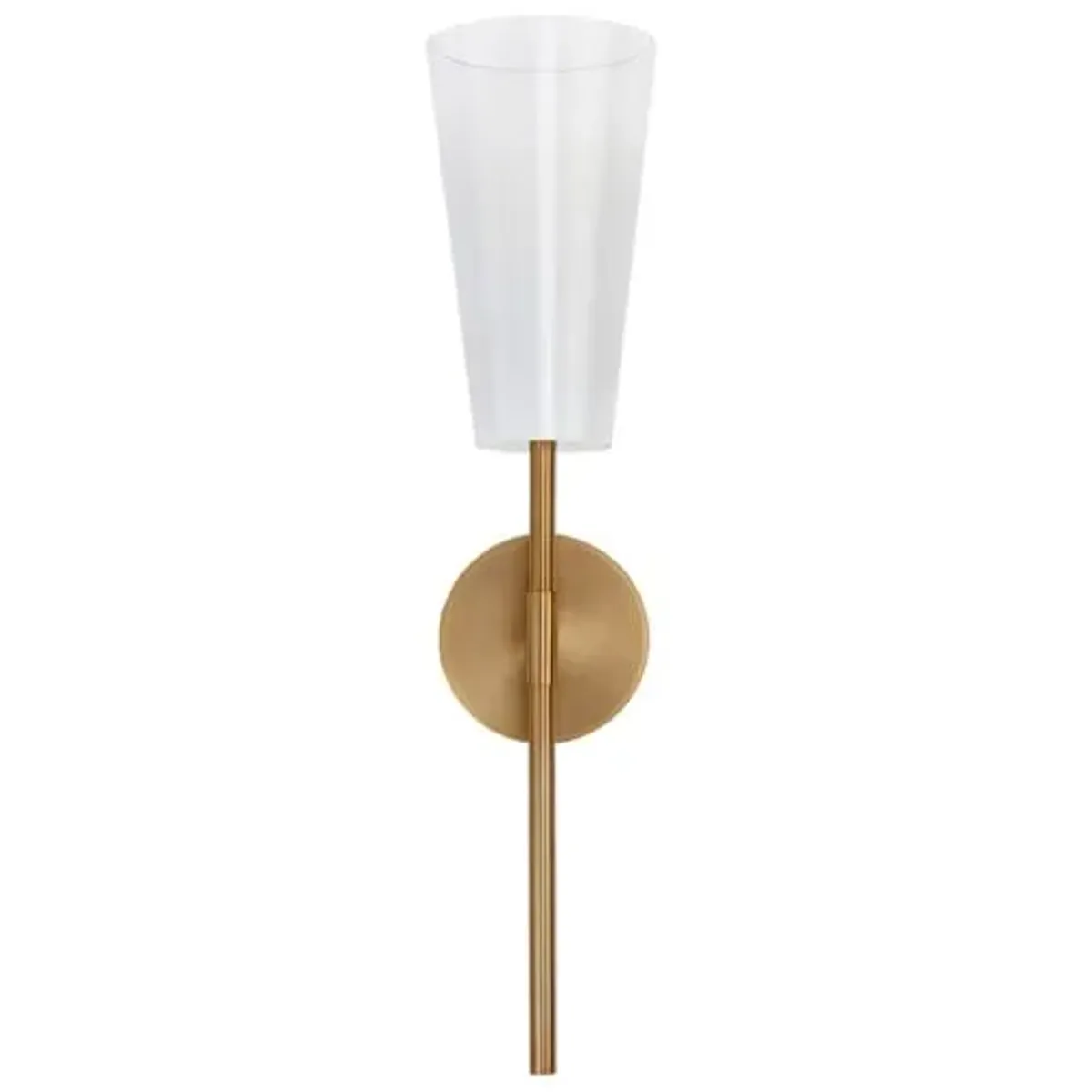 Camarillo 1-Light Sfumato Glass Shade Wall Sconce - Patina Brass - Troy Lighting - Gold