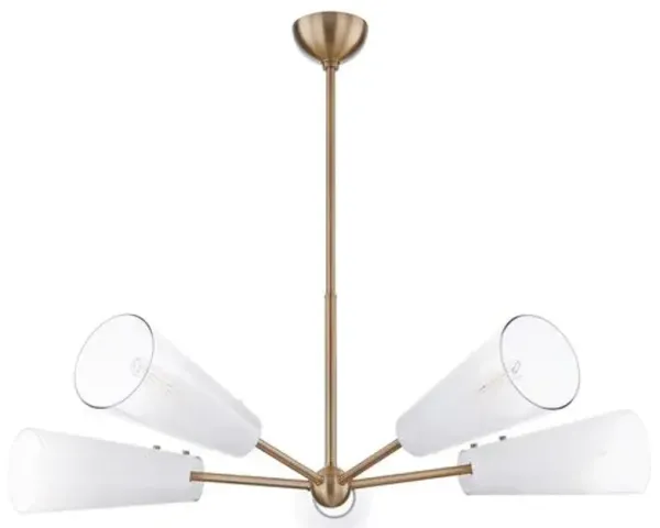 Camarillo Sfumato Glass Shade Chandelier - Patina Brass - Troy Lighting - Gold