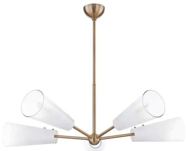 Camarillo Sfumato Glass Shade Chandelier - Patina Brass - Troy Lighting - Gold