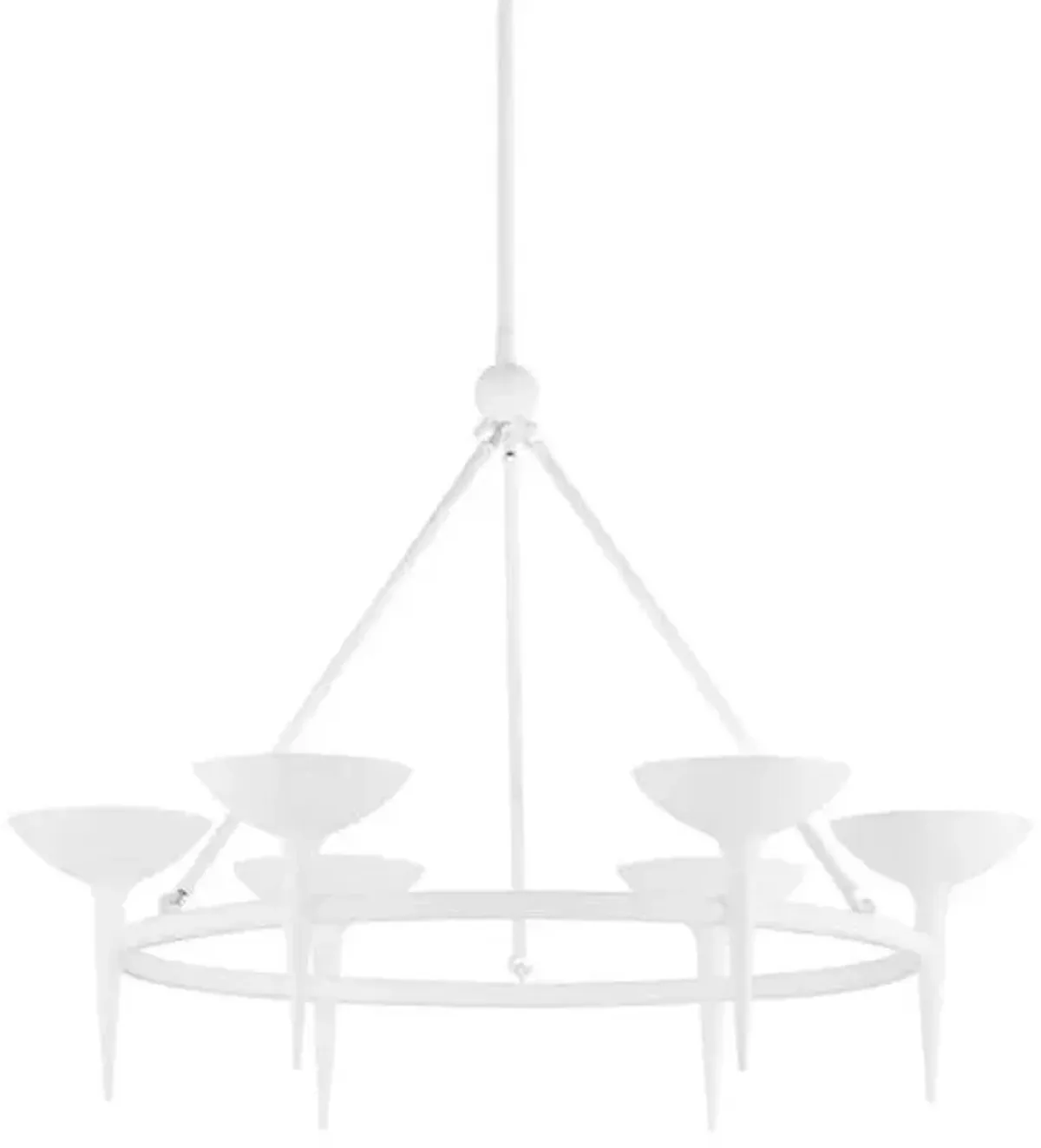 Cecilia 6-Light Chandelier - Troy Lighting - White