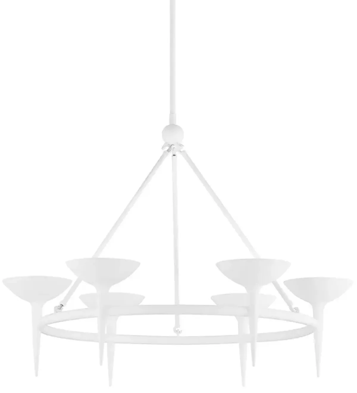 Cecilia 6-Light Chandelier - Troy Lighting - White