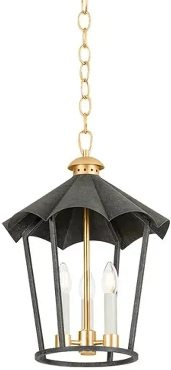 Wildomar Lantern - Vintage Gold Leaf/French Iron - Troy Lighting