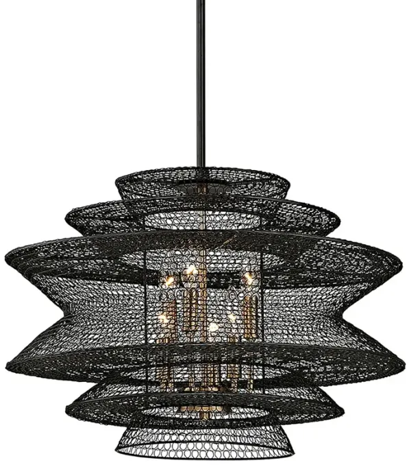 Kokoro Hand-Worked Iron Chandelier - Soft Black - Troy Lighting