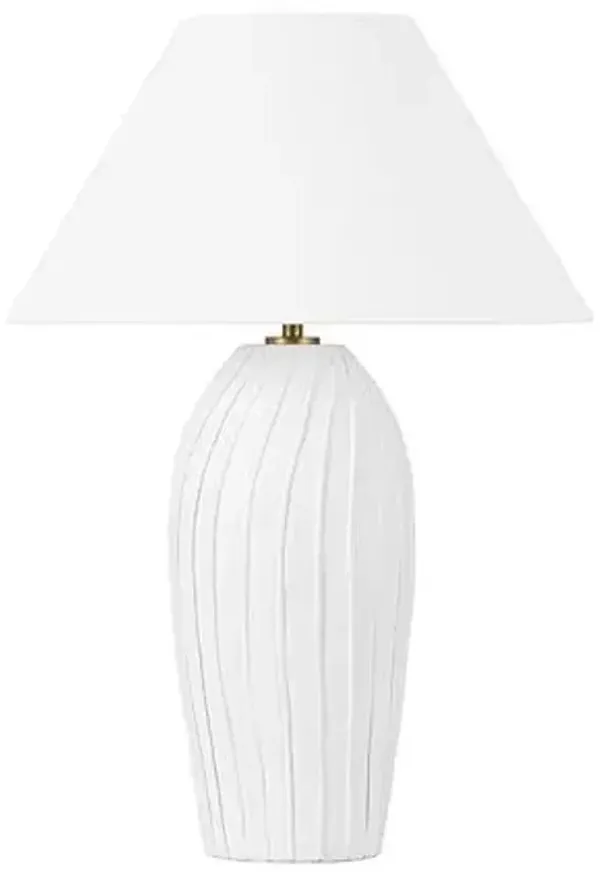 Deacon Ceramic Table Lamp - Chalky White - Troy Lighting