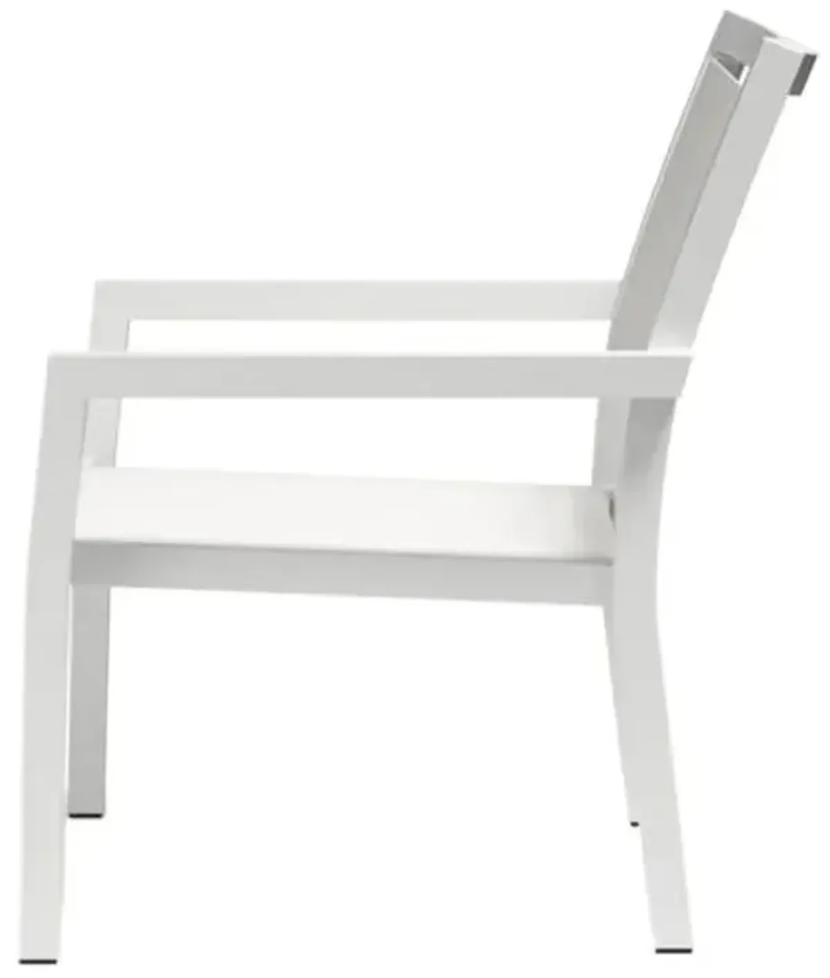 Harlyn Outdoor Aluminum Stackable Sling Club Chair - White