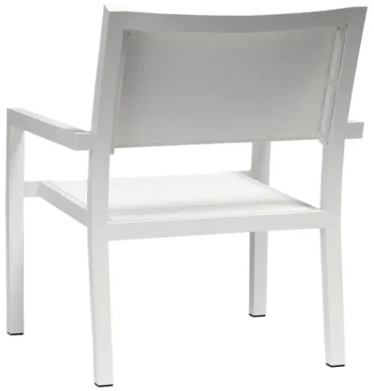 Harlyn Outdoor Aluminum Stackable Sling Club Chair - White