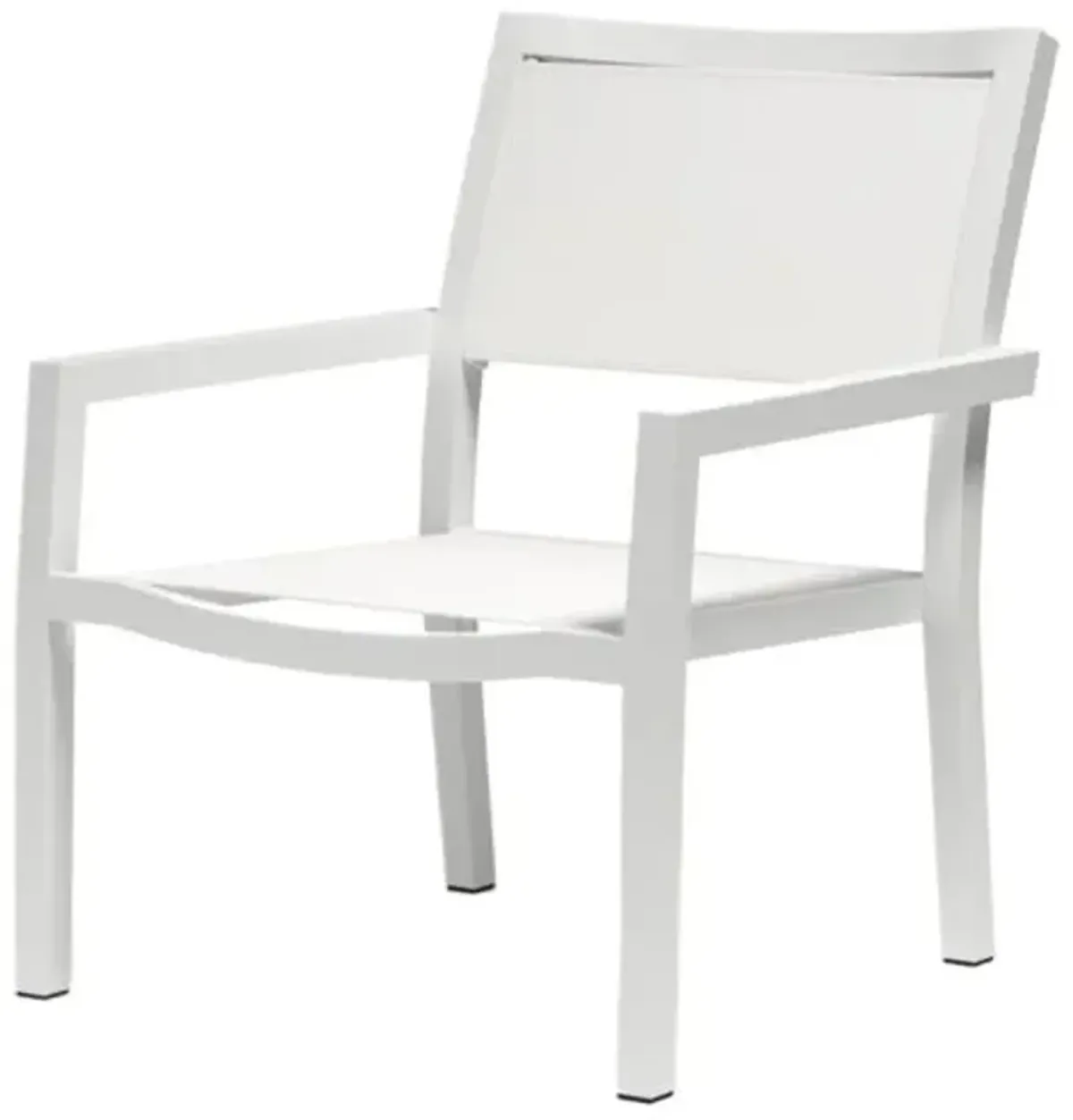 Harlyn Outdoor Aluminum Stackable Sling Club Chair - White