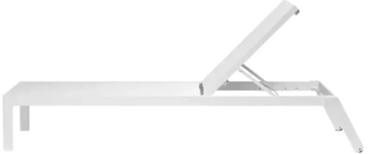 Harlyn Outdoor Aluminum Stackable Chaise Lounge - White - Comfortable, Sturdy, Stylish