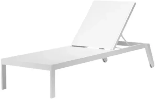 Harlyn Outdoor Aluminum Stackable Chaise Lounge - White - Comfortable, Sturdy, Stylish