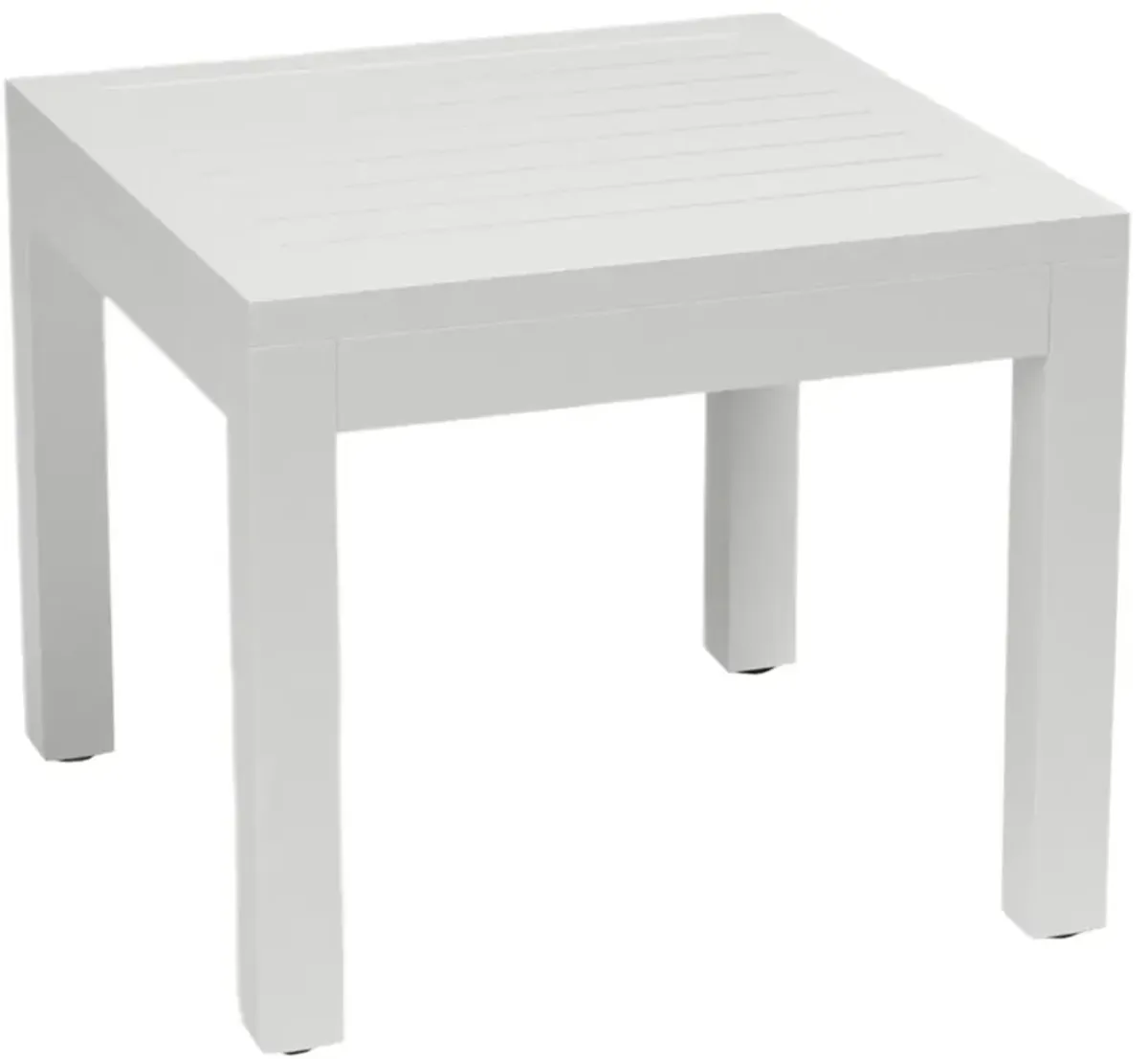 Harlyn Outdoor Aluminum 20" Square End Table, White