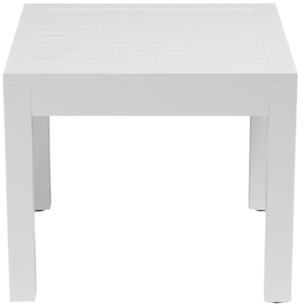 Harlyn Outdoor Aluminum 20" Square End Table, White