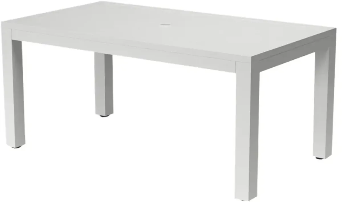 Harlyn Outdoor Aluminum Rectangular 36" x 64" Dining Table, White