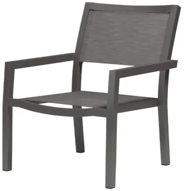 Evandor Outdoor Aluminum Stackable Sling Club Chair, Graphite