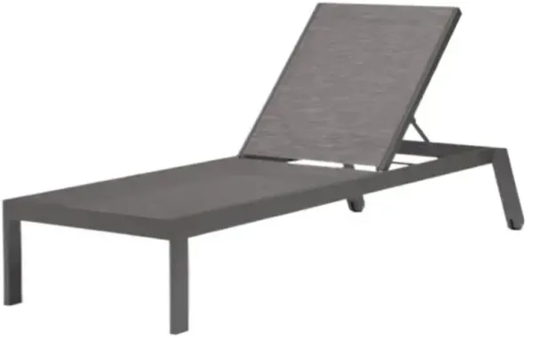 Evandor Outdoor Aluminum Stackable Chaise Lounge - Graphite - Gray - Comfortable, Sturdy, Stylish