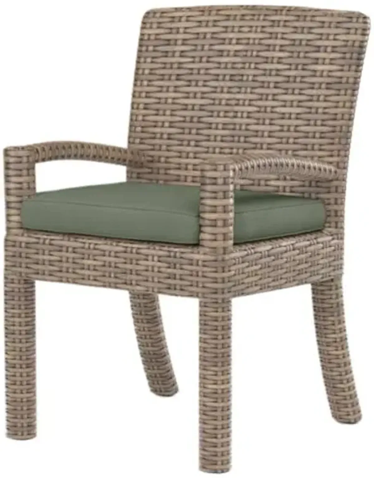Naevia Outdoor Aluminum/Resin Wicker Dining Chair - Green