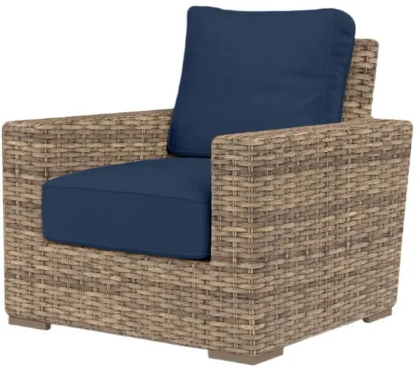 Naevia Outdoor Aluminum/Resin Wicker Club Chair