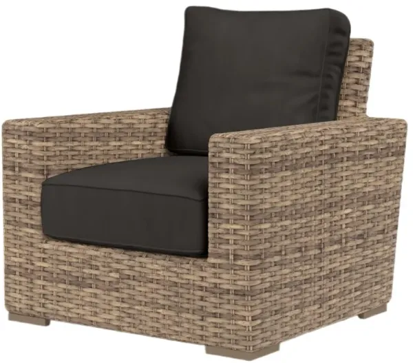 Naevia Outdoor Aluminum/Resin Wicker Club Chair