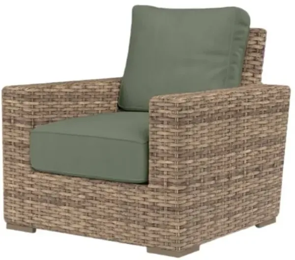 Naevia Outdoor Aluminum/Resin Wicker Club Chair