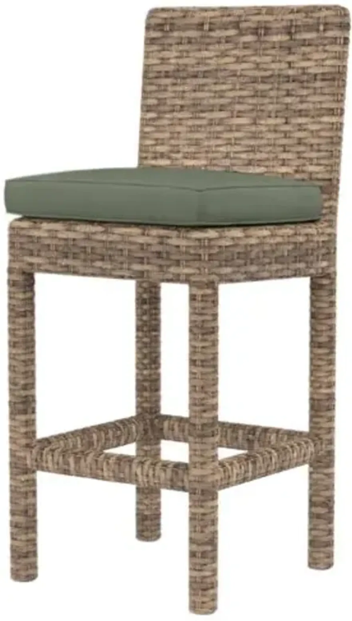 Naevia Outdoor Aluminum/Resin Wicker Barstool - Green