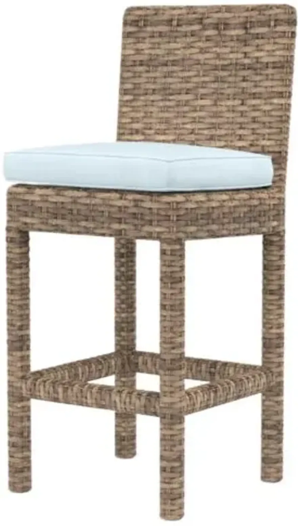 Naevia Outdoor Aluminum/Resin Wicker Counter Stool