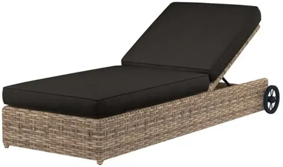 Naevia Outdoor Adjustable Chaise - Black - Comfortable, Sturdy, Stylish