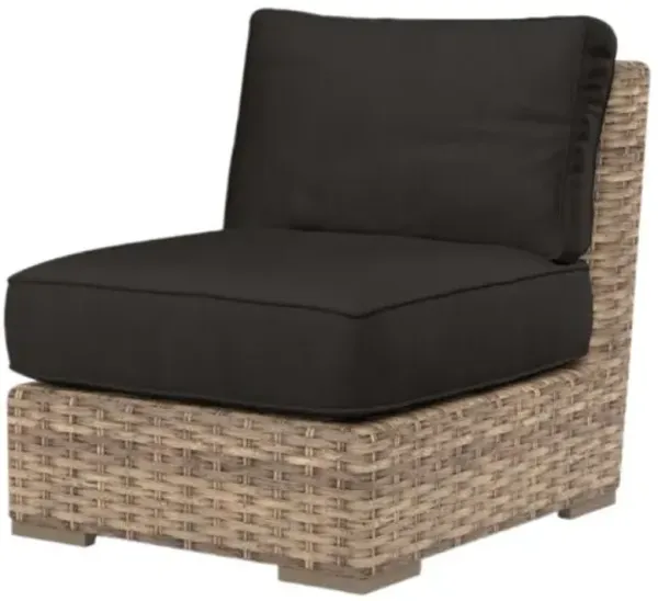 Naevia Outdoor Aluminum/Resin Wicker Armless Club Chair