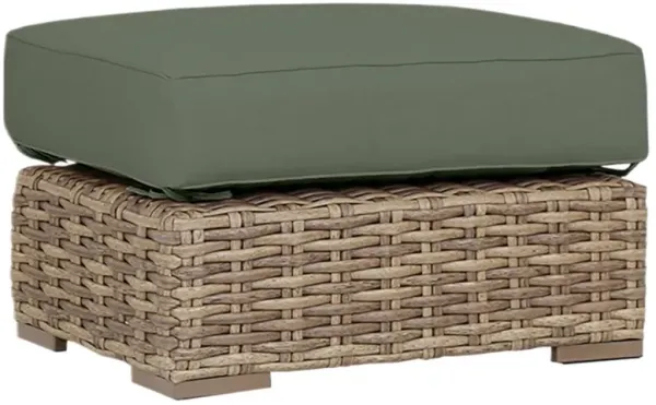 Naevia Outdoor Aluminum/Resin Wicker Ottoman