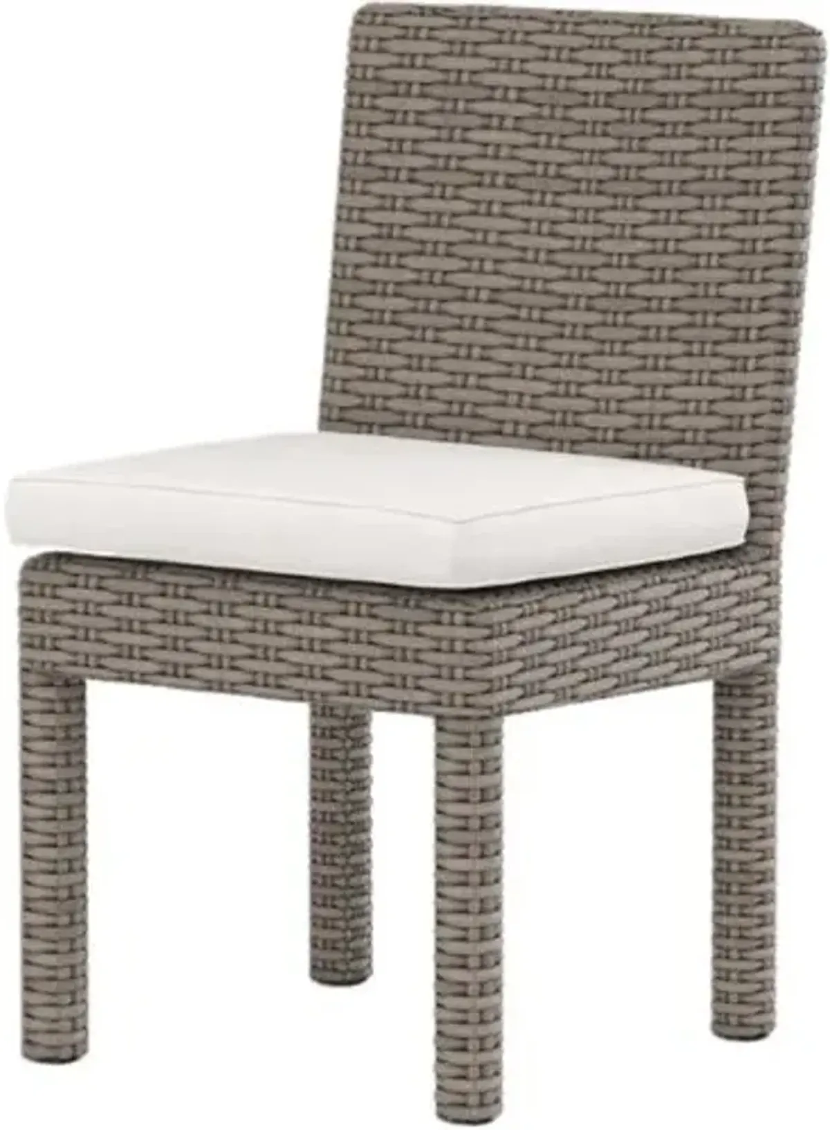 Neptune Outdoor Armless Dining Chair - White