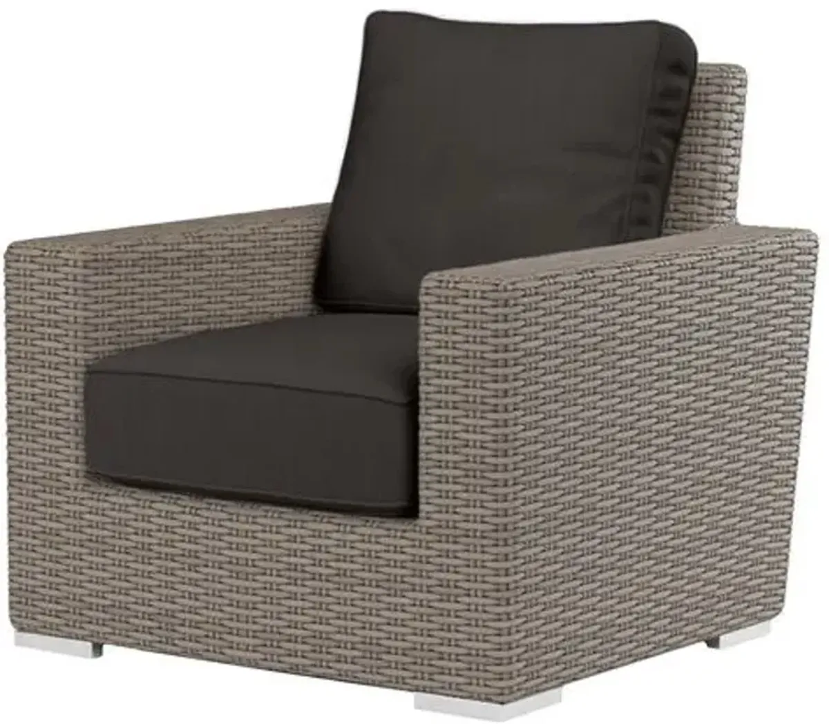 Neptune Outdoor Aluminum/Resin Wicker Club Chair