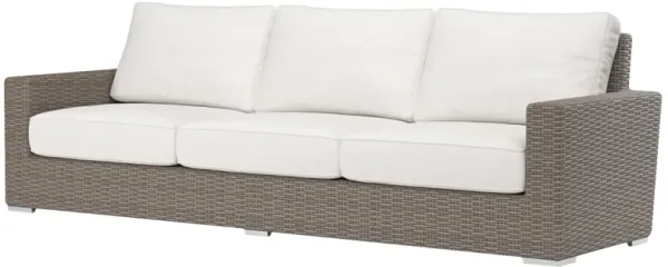Neptune Outdoor Aluminum/Resin Wicker 3-Seat Sofa