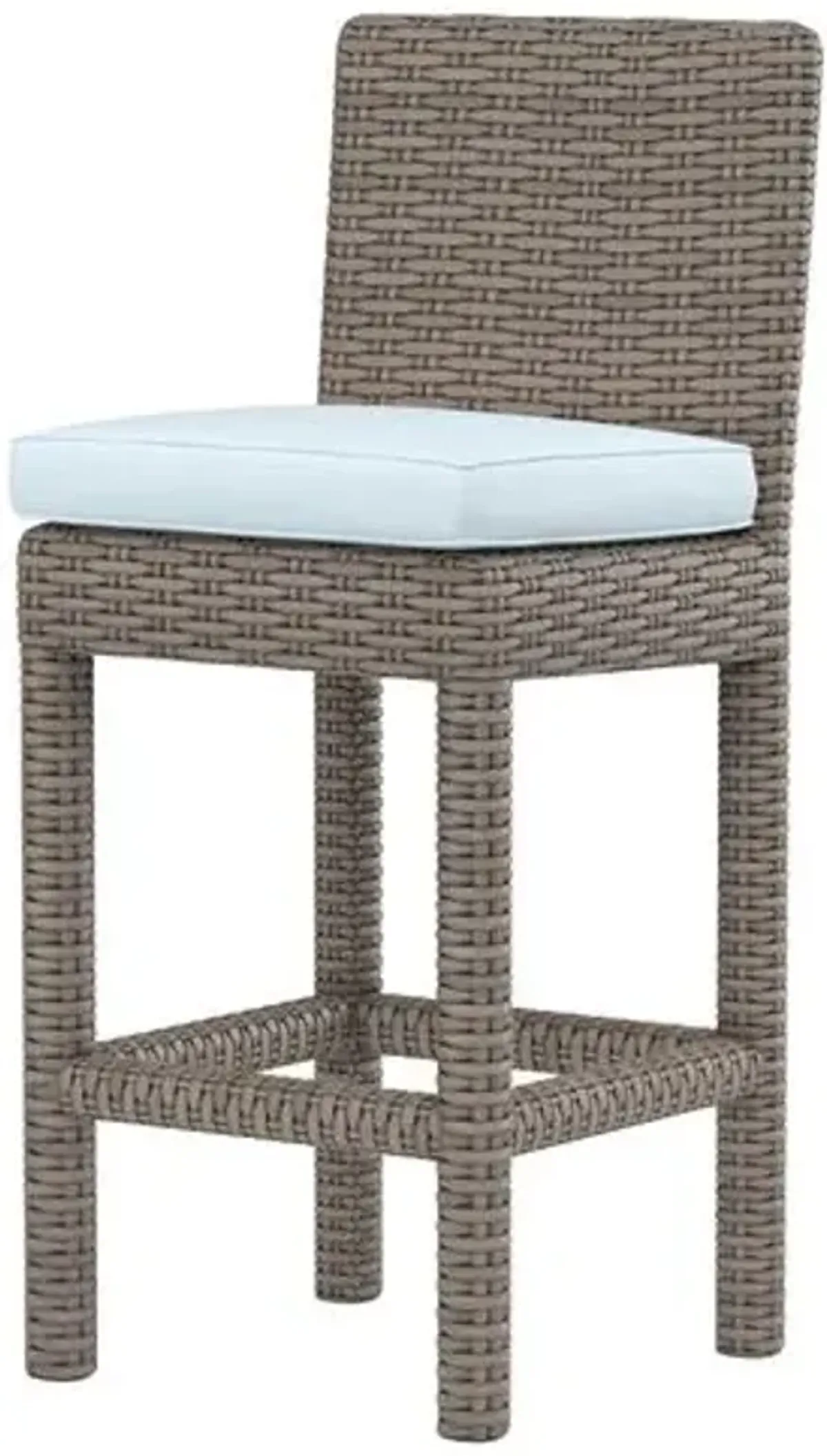 Neptune Outdoor Aluminum/Resin Wicker Barstool - Blue