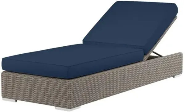 Neptune Outdoor Aluminum/Resin Wicker Adjustable Chaise - Blue - Comfortable, Sturdy, Stylish