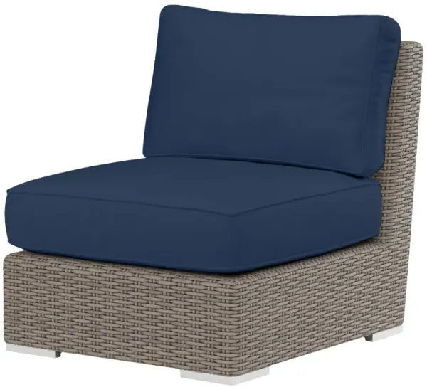 Neptune Outdoor Aluminum/Resin Wicker Armless Club Chair