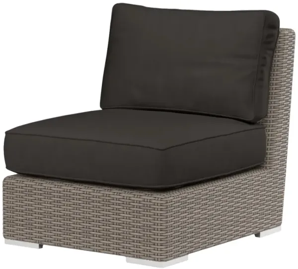 Neptune Outdoor Aluminum/Resin Wicker Armless Club Chair